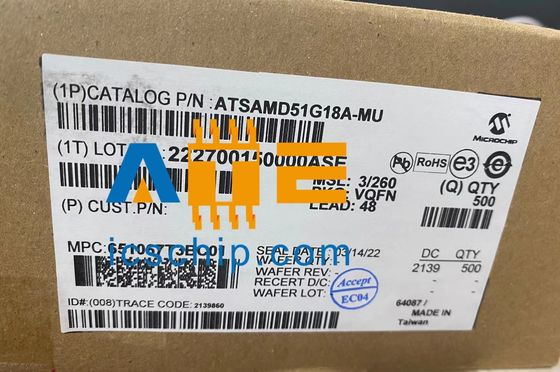 ATXMEGA64D4-MH 8-বিট মাইক্রোকন্ট্রোলার - MCU 64KB FL,2KB EE,4KB SRAM 1.6-3.6V